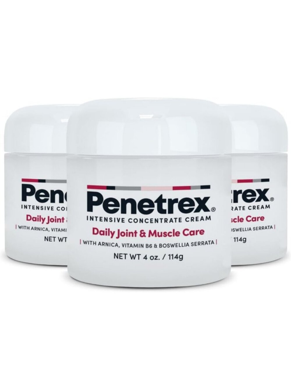 Daily Joint & Muscle Relief Cream | Arnica, B6 & MSM | 4 Oz. (3-Pack)